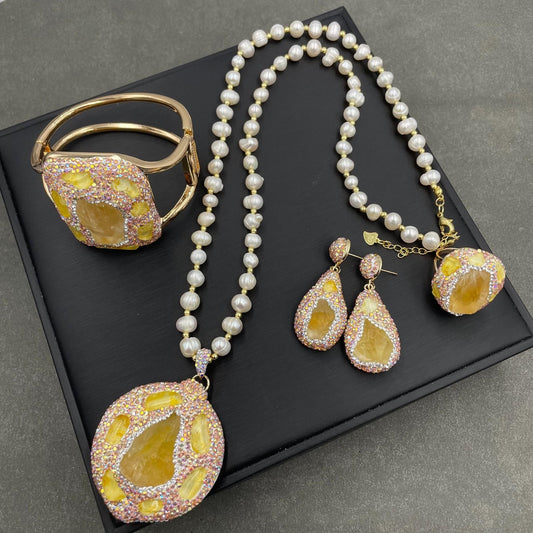 【SWJ046】SEBOWEL ‘November Yellow Fascination’ Jewelry Set