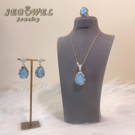 【SWJ023】SEBOWEL ‘March Ocean Blue’ Jewelry Set